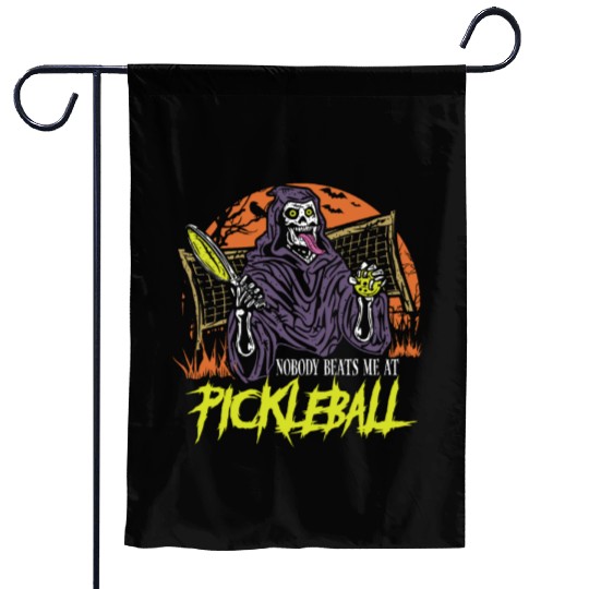 Nobody beats me at pickleball | wacky rockin game Garden Flags