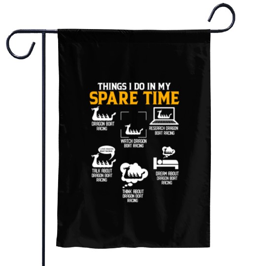 Funny Spare Time Dragon Boat Racing Paddle Garden Flags