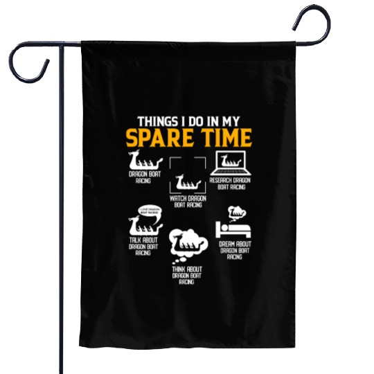 Funny Spare Time Dragon Boat Racing Paddle Garden Flags
