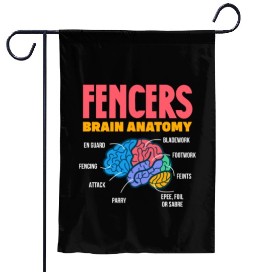 Fencers Brain Anatomy Garden Flags