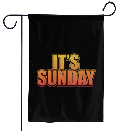 Grunge Sunday Vintage Jokes Distressed Prankster Garden Flags