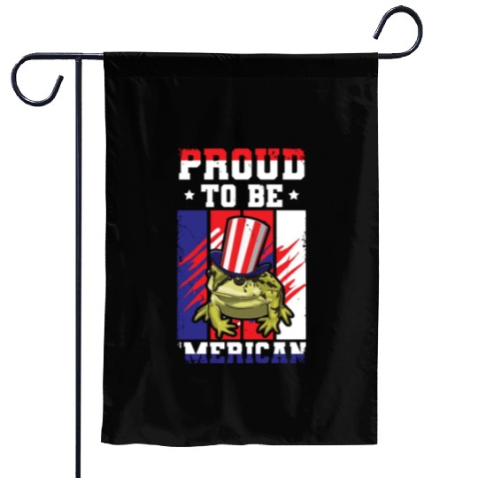 Proud To Be Merica Frog Garden Flags