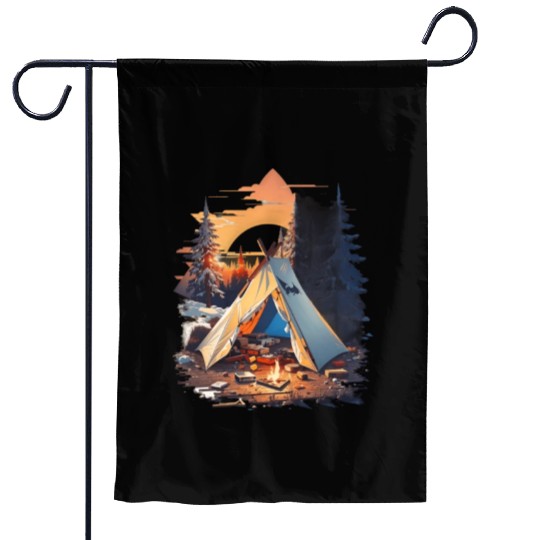 Ripped tent Unisex Garden Flags