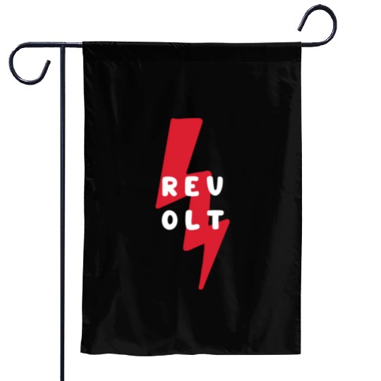 Revolt Lightning Bolt Revolutionary Garden Flags