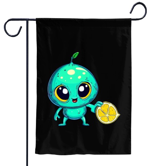 Alien Fruit Magic: Sweet Lemon from Outer Space Garden Flags