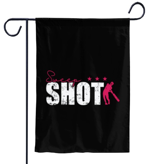 Sweep Shot Cricket Garden Flags