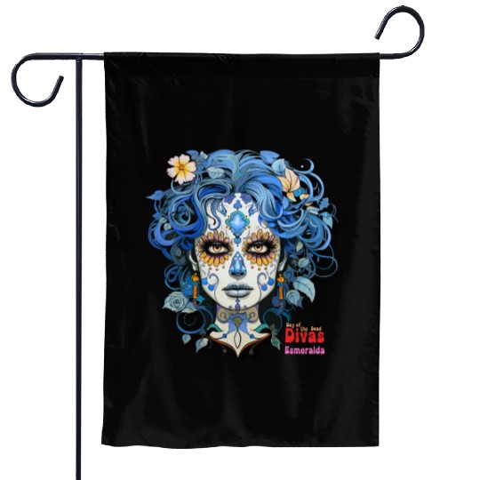 Day of the Dead Divas - Esmeralda Garden Flags