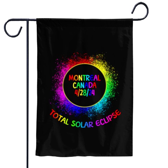 Total Solar Eclipse Montreal Canada 4/28/24 Kidsfa Garden Flags
