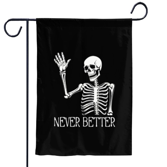 Funny Halloween Skull Garden Flags | Sarcastic Dead Inside