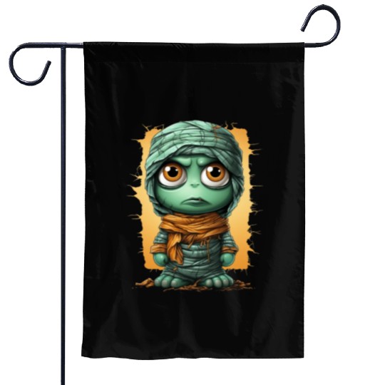 Halloween Spooky Cartoon Mummy Garden Flags