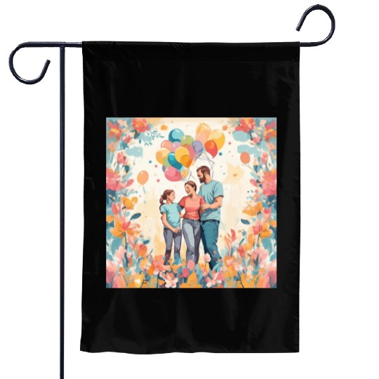 Happy Family Day Garden Flags