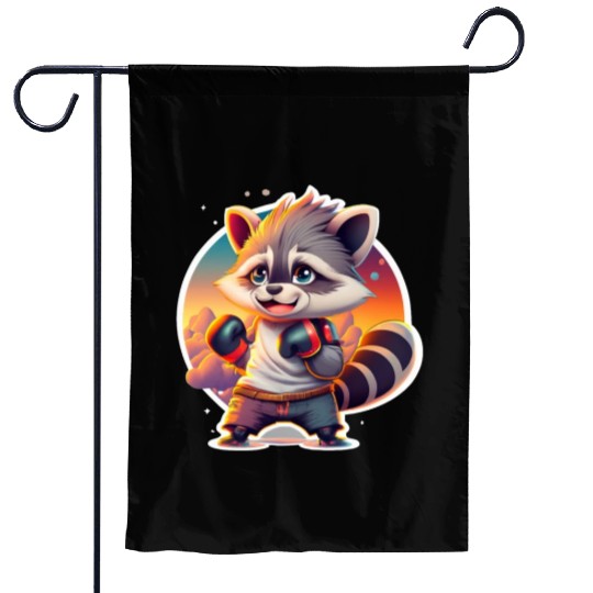 Never give up typography funny Garden Flags