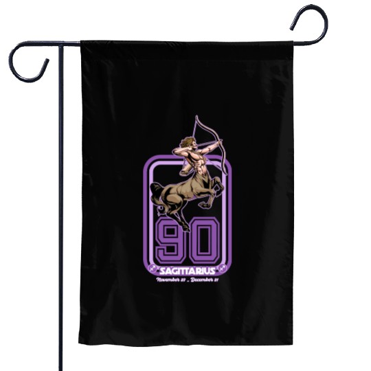 Sagittarius Born in 1990 Zodiac star sign horoscop Garden Flags