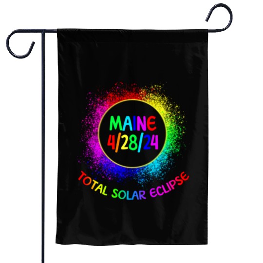 Total Solar Eclipse Maine 4/28/24 Kids Eclipse Garden Flags