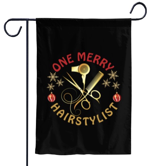 One Merry Hairstylist Love is in Hair Christmas Garden Flags