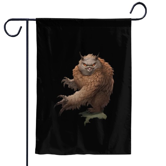 Grizzly Owl - Fantasy Creature Garden Flags