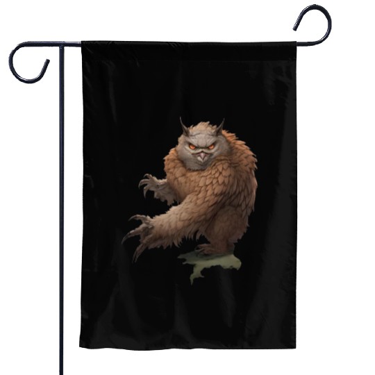 Grizzly Owl - Fantasy Creature Garden Flags