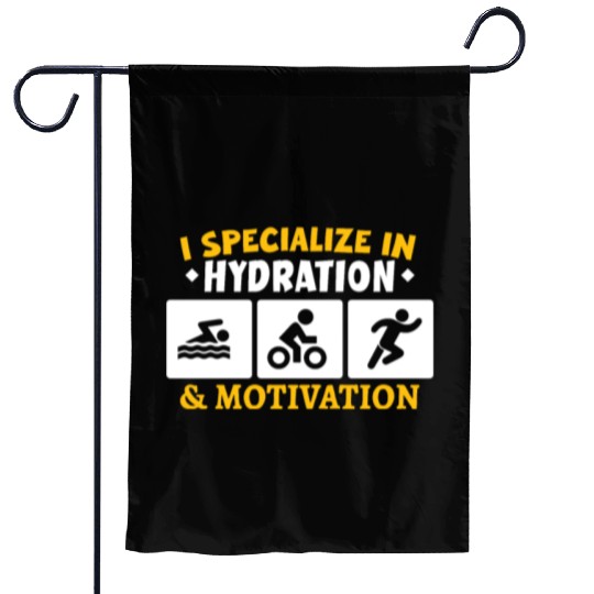 Triathlon Swim Bike Run Triathlete Sport Gift Garden Flags