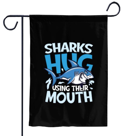 Sharks Hug Using Their Mouth for a Surfer Shark Garden Flags
