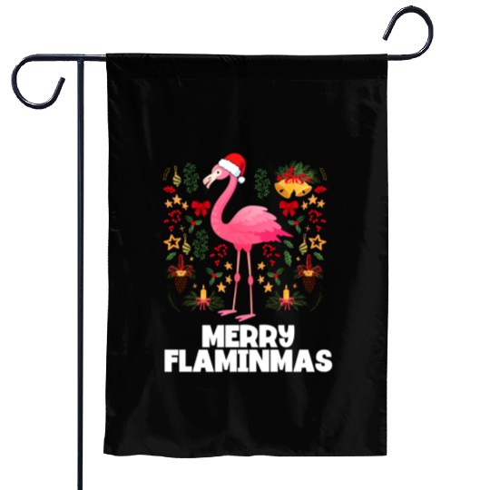 i'm a pink flamingo lover christmas season merry f Garden Flags