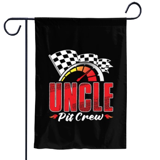 Uncle Pit Crew Garden Flags