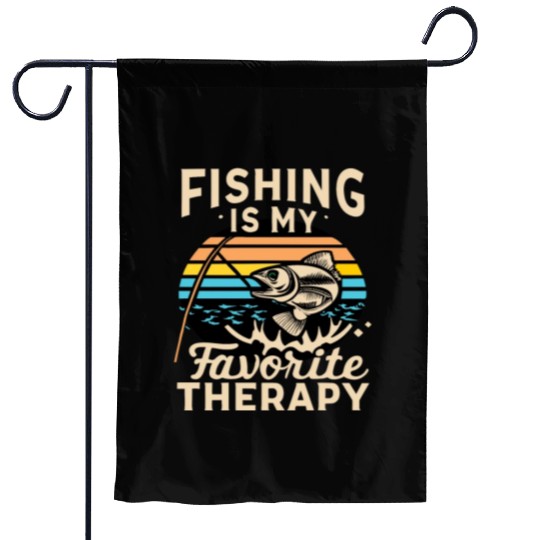 Fishing is My Favorite Therapy Garden Flags