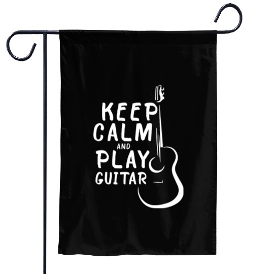 Keep Calm and Play Guitar Music Lovers Garden Flags
