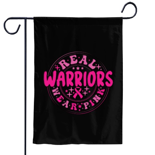 Real Warriors Wear Pink Garden Flags