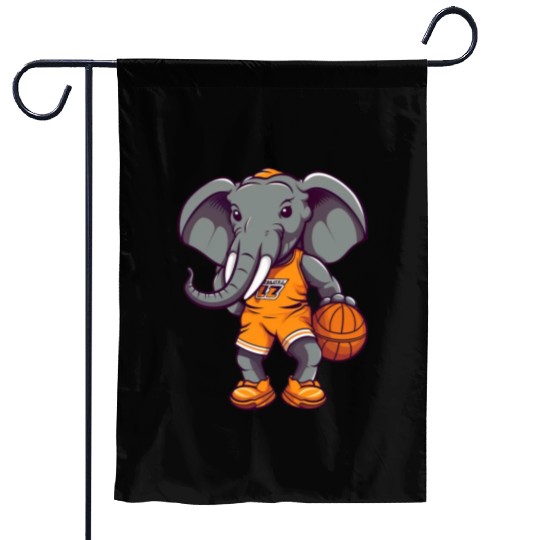 Basketball elephant Garden Flags