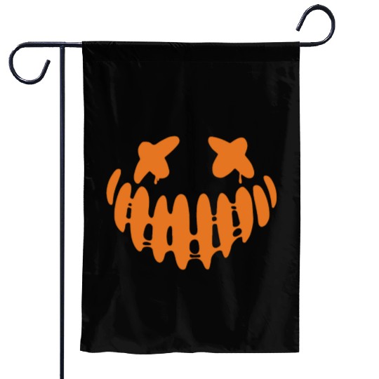 Jack O Lantern Scary Carved Pumpkin Face Halloween Garden Flags