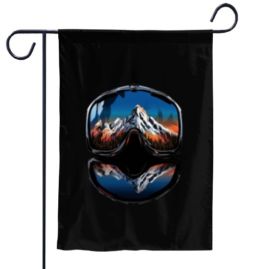 Skiing Ski Googles Mountains Alps Skier Garden Flags