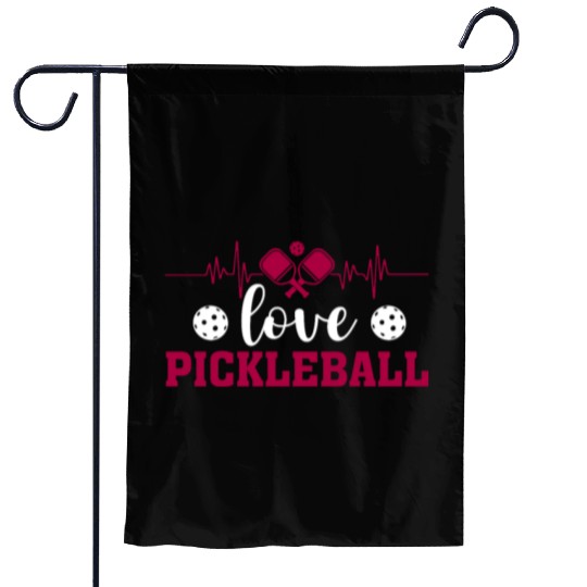I Love Pickleball Funny Pickle Ball Garden Flags for Player