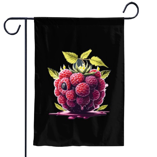 Raspberry Garden Flags