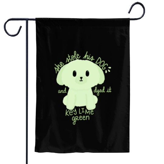 Key Lime Green Dog Garden Flags