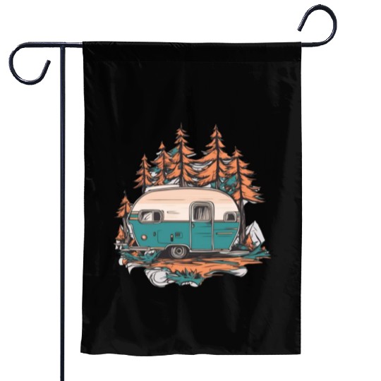 Camper / camping / Wildness / Tree / Forest Garden Flags