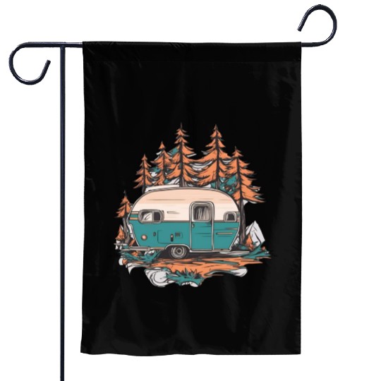Camper / camping / Wildness / Tree / Forest Garden Flags