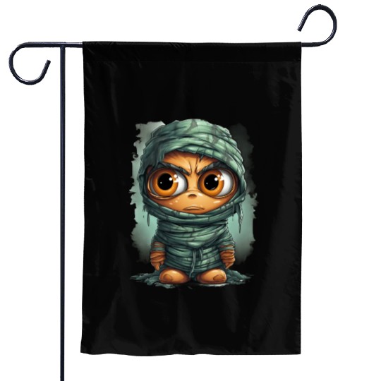 Halloween Spooky Cartoon Mummy Garden Flags