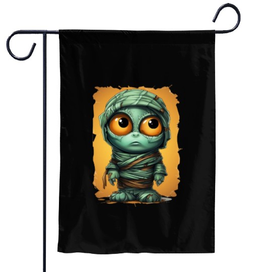Halloween Spooky Cartoon Mummy Garden Flags