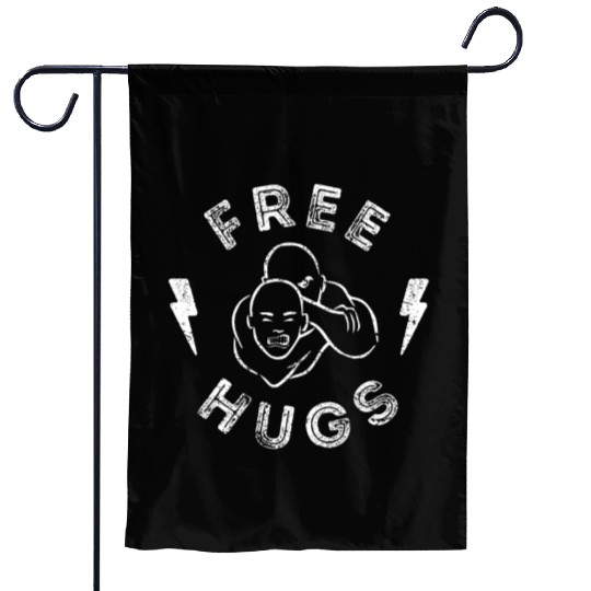 Funny BJJ Garden Flags Brazilian Jiu-Jitsu Free Hugs