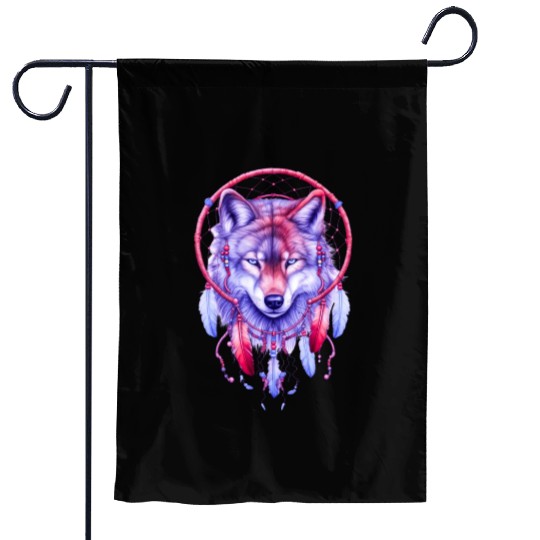 Whimsical Wilderness Wolf Garden Flags