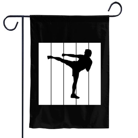Fighter MMA Karate Taekwondo Jiu Jitsu training Garden Flags