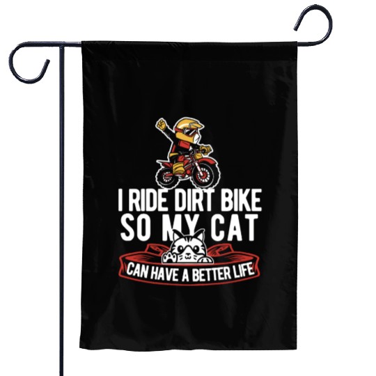 Dirt Bike Mx Motocross Supermoto Cat Garden Flags