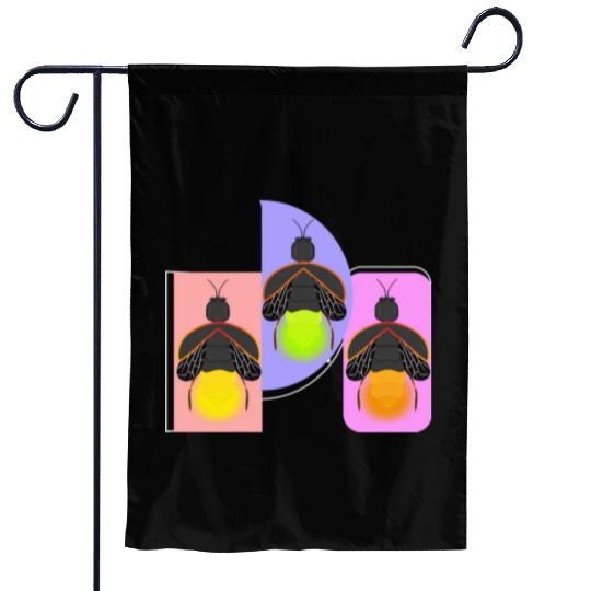 Glowing Firefly Garden Flags