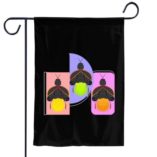 Glowing Firefly Garden Flags