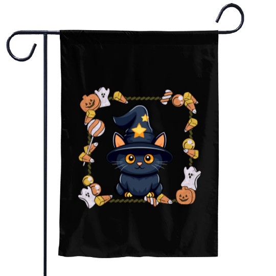 HALLOWEEN KITTY Garden Flags
