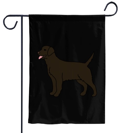 Chocolate Labrador Gift For Dog Lover Garden Flags
