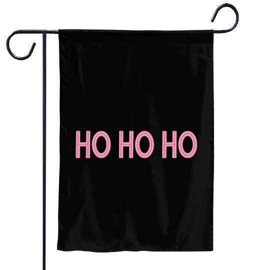 Ho Ho Ho Pink Christmas Garden Flags