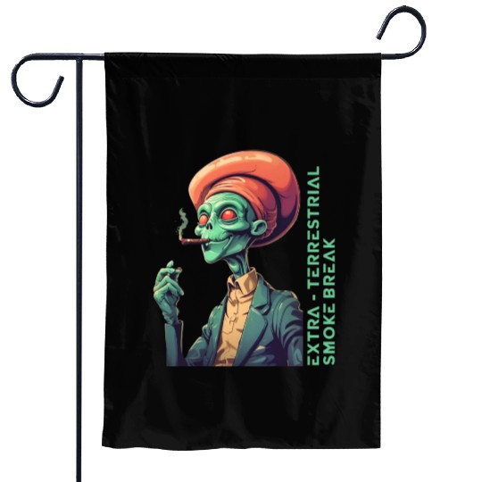 Alien Relax for Break Garden Flags