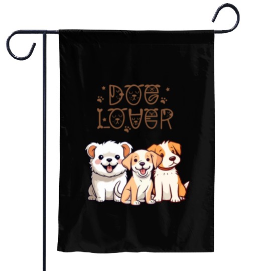 3 Cute Dogs for Dog Lovers Garden Flags