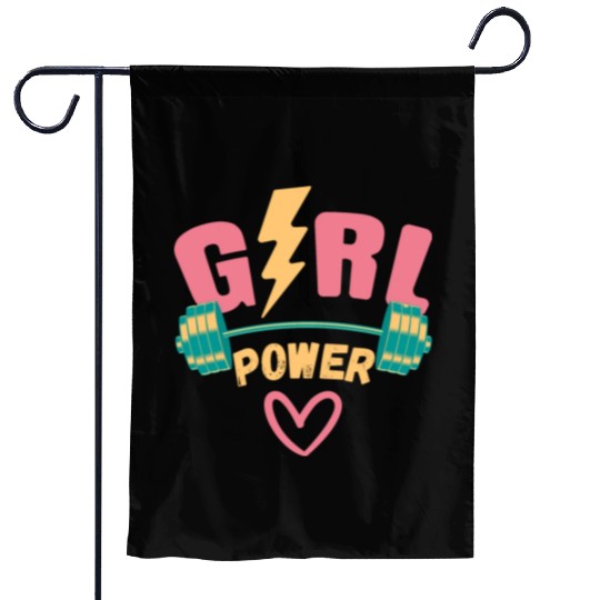 Girl power, gym design. Garden Flags